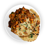 Garlic Nan With South Indian Garlic Chicken 