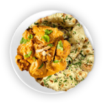 Garlic Nan With Korma 