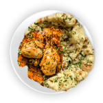 Garlic Nan With Chicken Curry 