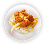 Kids Chicken Poppers & Chips 